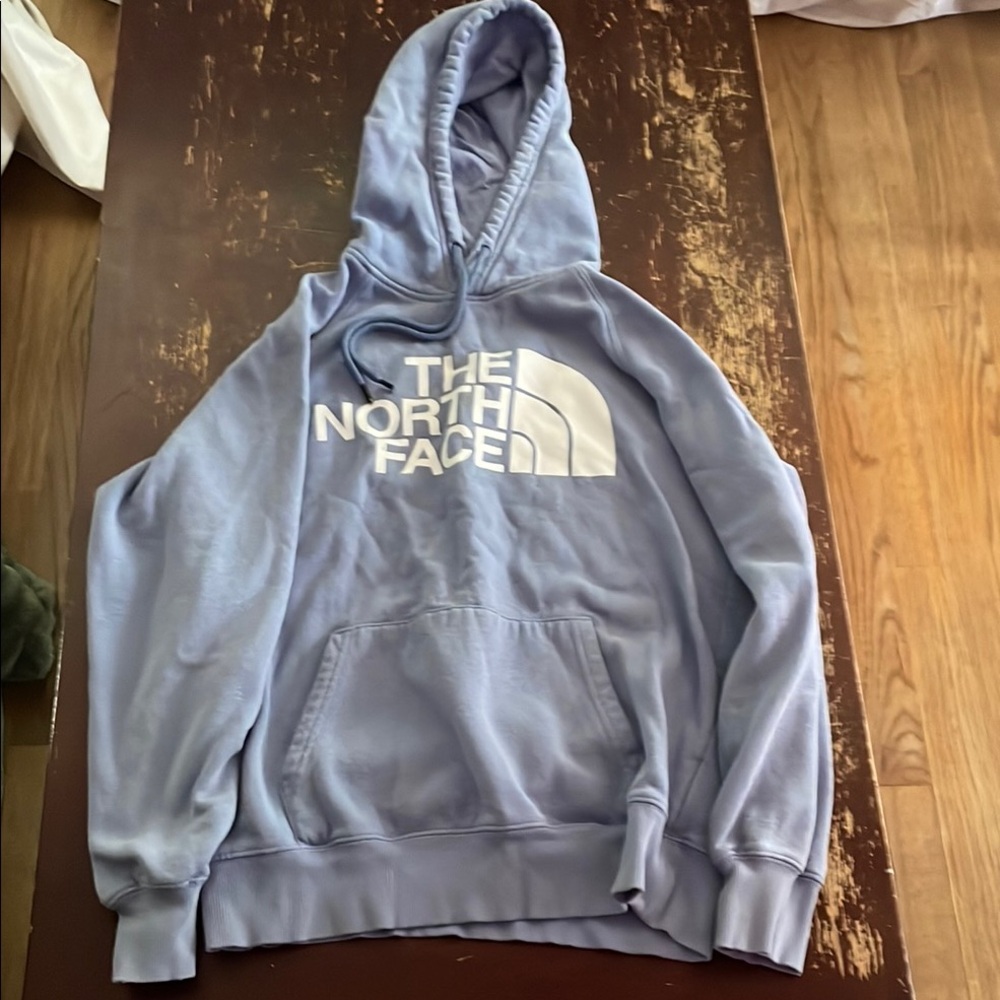 Women’s The North Face blue hooded sweatshirt small